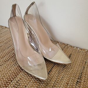 Clear stiletto heels shoes 8 9